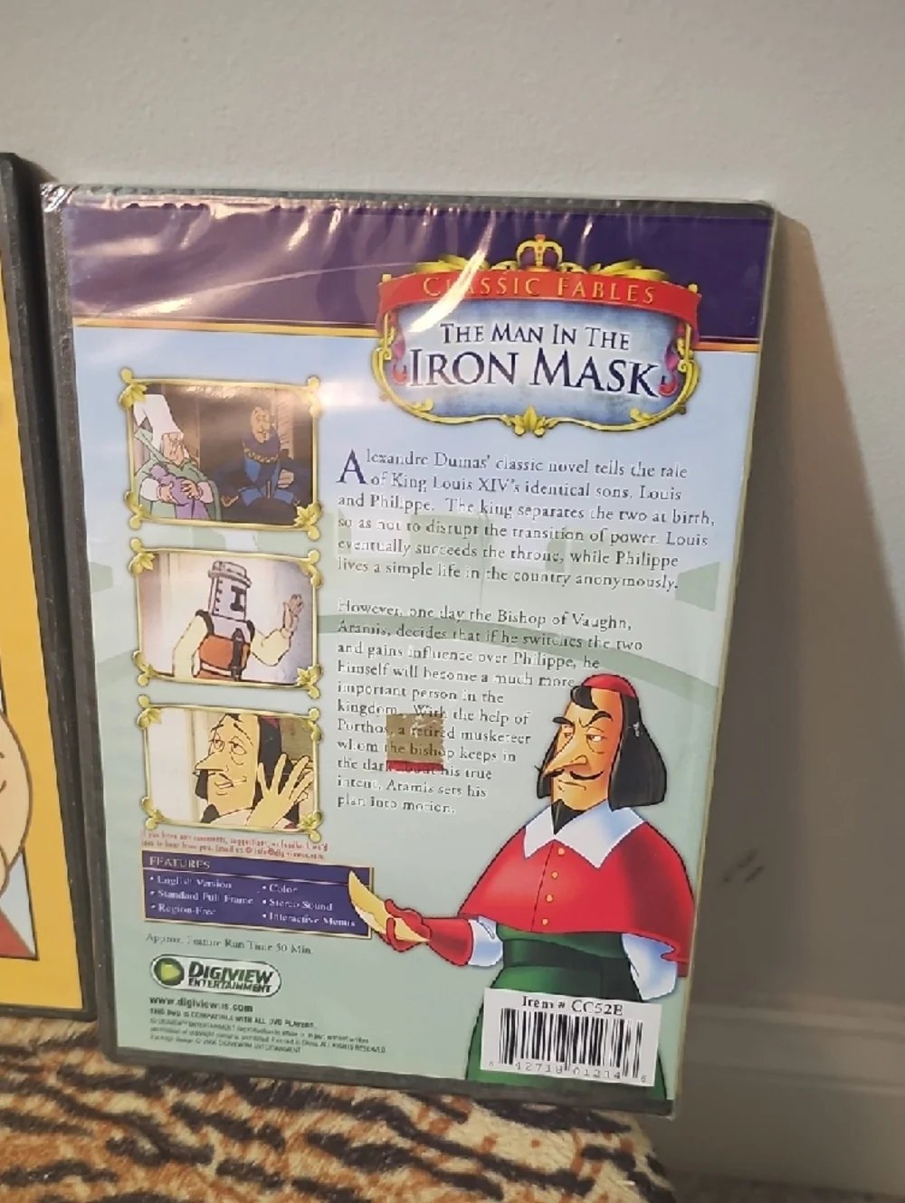 Mighty Mouse, Popeye & The Iron Mask DVD Trio - Blue, Yellow, Purple